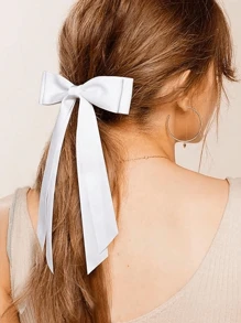 1/5 Stück Damen Haarclips mit Schleife, schwarz beige, elegantes Satinmaterial, geeignet für tägliche Modeparties, tragbar, farbig, süß und modisch, Haraccessoires, Haarspangen, Haarklammern, Haargreifer