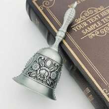 1 Pc Clear Sound Hand Bell Bronze Metal Retro Golden Dinner Bell Hand Held Bell Antique Handbell Wedding Bell - Multicolor - View 16
