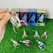 1 Stück zufallsfarbige Krallen-Maschinen Greifer Schlüsselanhänger Mini simulierter bunter Legierung Krallen Anhänger Spielzeug-Accessoire (Die Farbe der Kette ist zufällig).