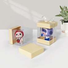 5/10Pcs Mini Clear Favor Boxes, With Ribbons, Clear Gift Boxes Macrame Boxes For Wedding Party Favor Boxes, Christmas,Birthday