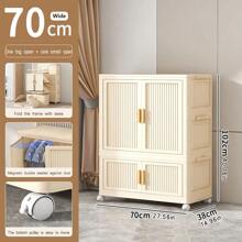 5/4/3/2/1-Layer Transparent Folding Wardrobe, No Assembly Required, Plastic Storage Box Cabinet For Bedroom, Baby & Children Organizer