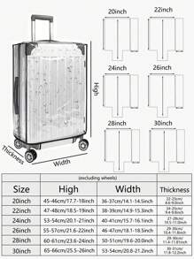 Transparent Luggage Cover, Wide Hook And Loop Thickened Wear-Resistant Waterproof Travel Luggage Dust Cover - PVC Luggage Transparent Cover - Waterproof Plastic Protective Sleeve For Luggage And Bags Travel Accessory, Suitable For 18 Inches To 30 Inches, Transparent PVC Luggage Case Cover, Essential Travel Accessory For Vacation Trips Bag For School School Accessories School Stuff