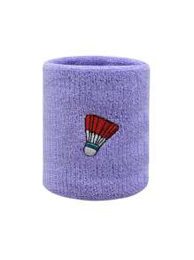 Men's Badminton Embroidered Wrist Sweatbands, Elastic Moisture-Wicking Thick Fleece Wrist Bands, Multiple Colors Available, Suitable For Basketball, Tennis, Baseball, Softball, Volleyball, Soccer, Running, Golf, Yoga, Archery, Gym, Weightlifting And Other Sports