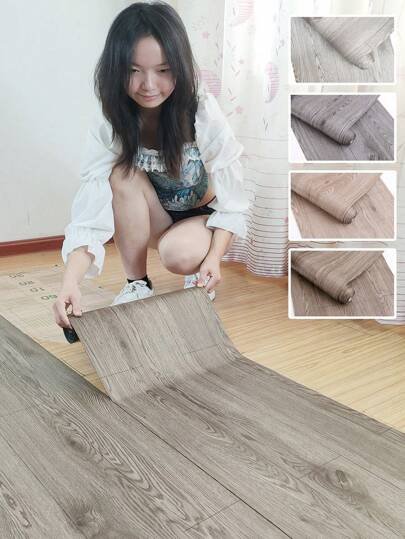 1 rolka samoprzylepnych płytek podłogowych, samoprzylepna rolka winylu do szybkiej i niedrogiej metamorfozy pokoju. Wodoodporna, antypoślizgowa winylowa podłoga do łazienki, sypialni, kuchni, ścian i wystroju domu. Łatwa tapeta DIY, naklejki ścienne, naklejki na płytki, sztuka ścienna do szybkiej renowacji.