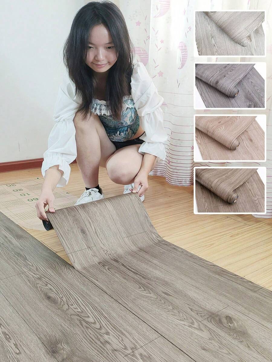 1 Roll Self Adhesive Floor Tiles, Peel And Stick Vinyl Flooring Roll For Quick And Budget-Friendly Room Makeover. Waterproof, Non-Slip Floor Vinyl For Bathroom, Bedroom, Kitchen, Wall & Home Decor. Easy DIY Wallpaper, Wall Stickers, Tile Stickers, Wall Art For Fast Renovation.