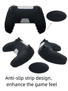 1 Set PlayStation 5 Controller Protective Case + 8pcs Joystick Caps, Anti-Slip, Anti-Drop, Anti-Dust, Anti-Scratch, Enhanced Gaming Experience