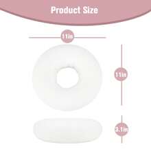 Ear Piercing Pillow For Side Sleepers, Ear Pillows With Holes For Pain, Earring Inflammation Pressure Sores, Cotton Earring Pillow For CNH Side Sleepers - White - View 7