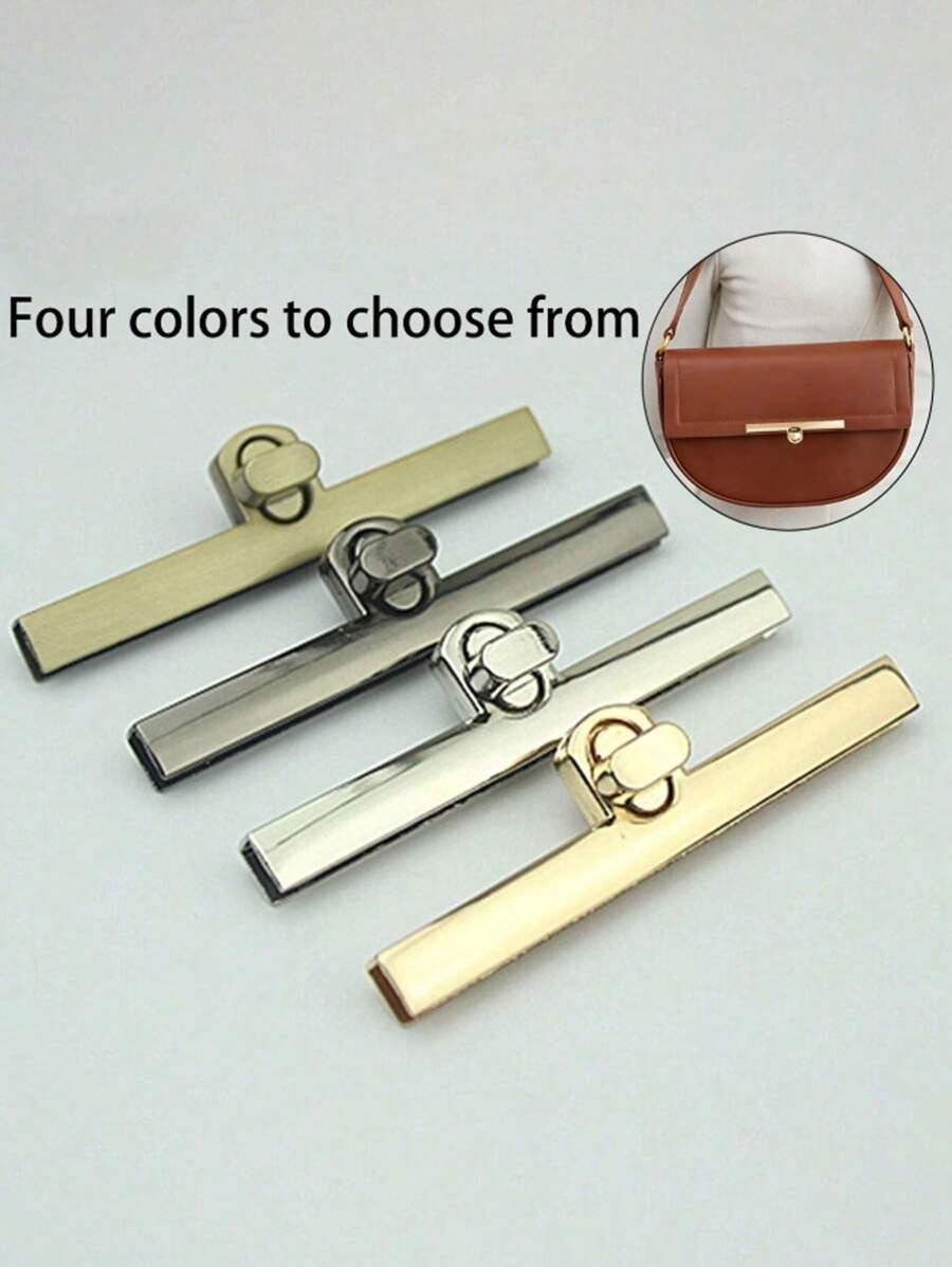 DIY Bag Square Lock Clasp, Small Elegant Square Lock Handbag, Fashionable Secure Closure, Multi-Function Shoulder Strap And Crossbody Strap, Metal Lock Bag Box Clasp For Handbag Shoulder Bag Wallet Accessories Bag Lock, Timeless Solid Color, Perfect For Daily Necessities - Multicolor - View 1