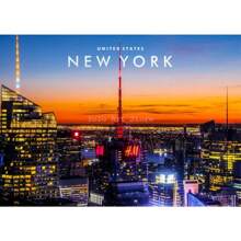 1 件美国纽约旅游城市街道建筑风景海报和印刷品帆布印刷墙壁艺术画适用于客厅装饰无框架 - 彩色 - 查看 28