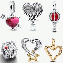 1个镀银心形箭头吊坠，适用于手链、项链、DIY首饰、生日/周年纪念礼物 - 彩色 - 查看 2