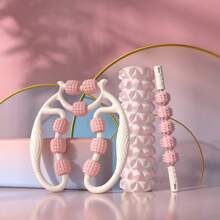 EVA Foam Roller And Handheld Massage Ball - Muscle Relaxation Yoga Set, Hollow Design, Fitness Roller Kit, Foam Yoga Roller, Fitness Roller, Yoga Roller, Massage Equipment, Fitness Massage Roller, Hollow EVA Spiky Massage Ball, Foam Roller For Fitness, Yoga & Fascia Massage Tools, Weight Loss Equipment