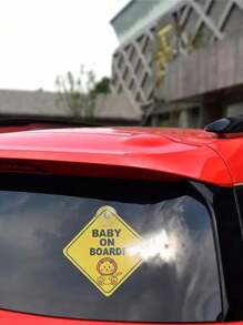 1pc-Baby On Board Sticker For Cars , Baby On Board Warning Signs With Suction Cups , Durable And Strong Without Residue - Multicolor - View 4