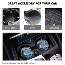 2 piezas Posavasos de coche elegantes y duraderos que se secan rápido y no resbalan - Talla única 2 piezas - Ver 11