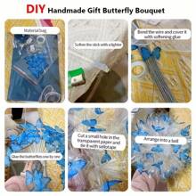 Bộ dụng cụ làm hoa bướm DIY (Không bao gồm đèn dây) - Nhiều màu - Xem 10
