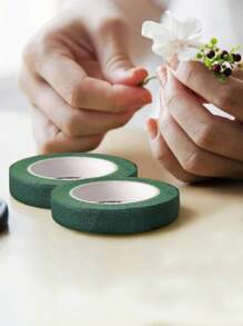 5/12 Rolls Green Floral Tape, Self-Adhesive Paper Stem Tapes For Artificial Flower Staminodes Wrapping, DIY Bouquets And Floral Craft