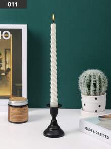 1pc/3pcs Matte Black Pillar Candle Holder, Metal Candlestick Candle Holder Stand, Home Coffee Table Decor, Decorations Centerpiece For Dining, Living Room