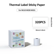 Etiquetas Térmicas Impressora M110 - Papel Adesivo Multiuso, Resistente, À prova d'água, Rolos de Autocolantes para Envios, Inventário, Preços no Varejo, Marcas de Pequenas Empresas, Acabamento Fosco/Brilhante