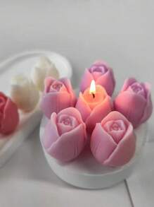 1pc Tulip Shaped Silicone Candle/Plaster Mold For DIY Tulip Decor Home Accessories