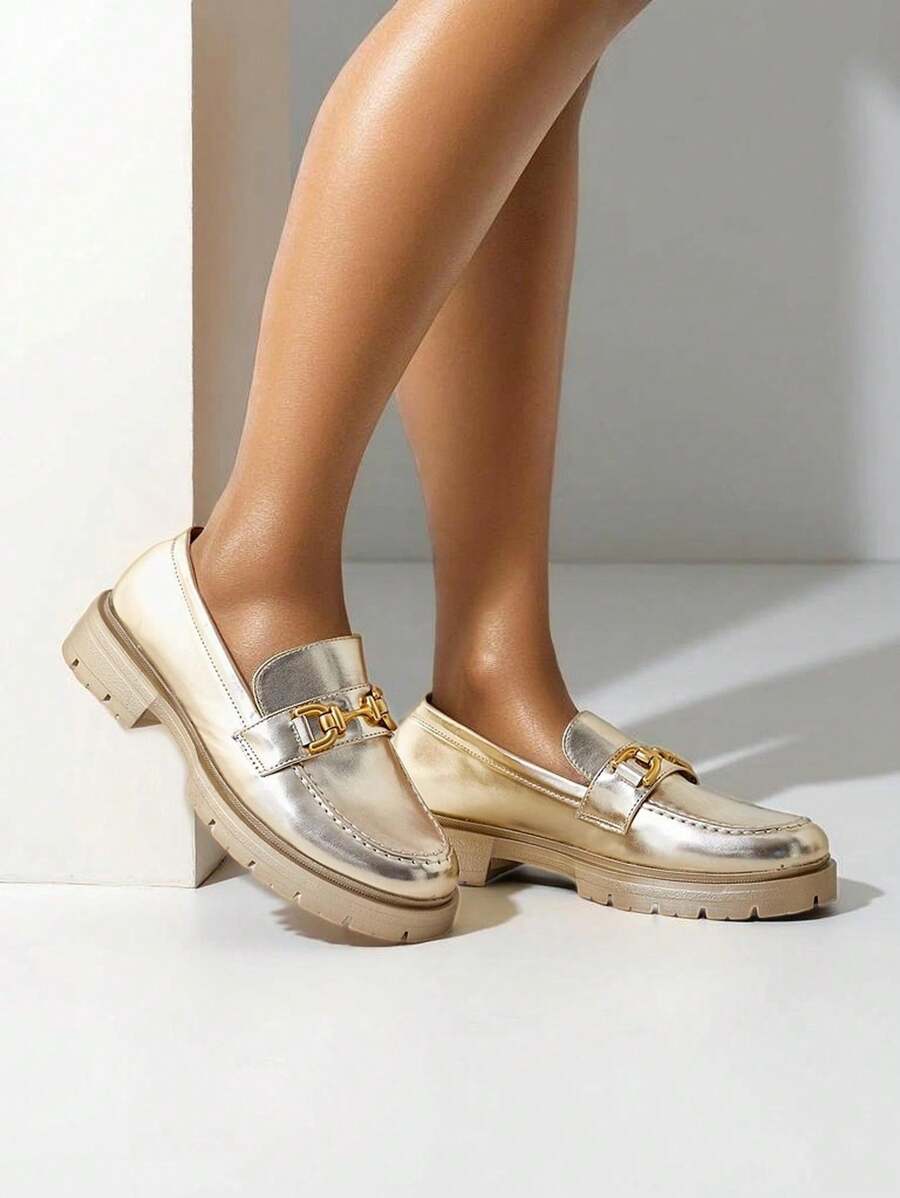 Women's Loafers - Gold - View 1