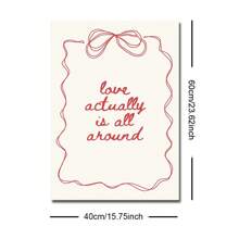 1幅装裱/未装裱“爱无处不在”主题海报，帆布印刷，极简主义风格，适合女孩房间、宿舍、公寓、卧室、现代家居装饰。 - 彩色 - 查看 11
