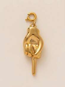 1Pc Stainless Steel Material Fashionable Lifestyle Elements High Heels Women's Underwear Bag Shape Pendant, DIY Accessories Necklace Bracelet Earring Pendant, Electroplated 18K Gold, Gift For Wife And Mother