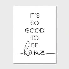 1幅无框帆布海报，“欢迎回家”励志语录帆布墙面装饰画，激励文字艺术海报