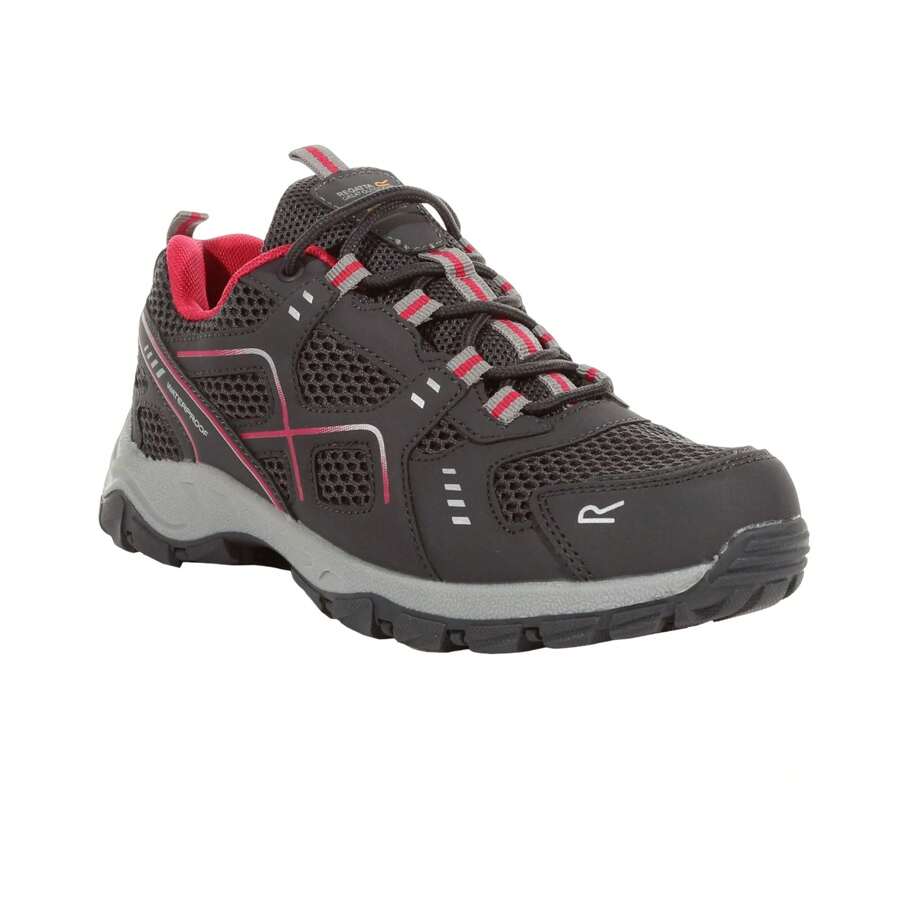 Regatta Womens/Ladies Vendeavour Walking Shoes (Granite/Pink Potion) - Grey - View 1