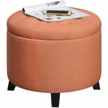 Convenience Concepts Designs4Comfort Storage Ottoman, Tan Fabric