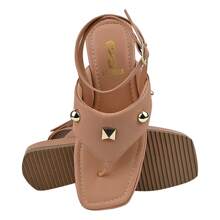 Women's Flatform Platform Sandal With Spike Applications REF/SFL07