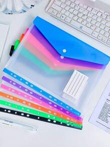 6/12pcs A4 Size High Capacity Ring Binder Folders, Modern PP Material With Expandable Button & Label Pockets, Suitable For School, Home, Office, Travel - Portable Design, Back To School, School Supplies - Horizontal (6-pack) - View 5