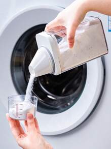 1pc Laundry Detergent Powder Storage Container With Measuring Cup, Moisture-Proof - Clear - View 8