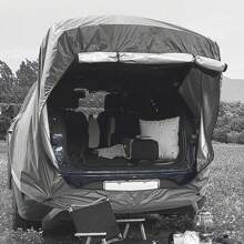 Outdoor Car Rear Tent Camping Picnic Car Rear Tent With Canopy Car Rear Extension Tent Sunshine-Proof Rain-Proof Car Rear Tent - White - View 3