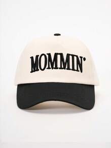 1 chiếc mũ bóng chày thêu "MOMMIN" có thể điều chỉnh màu sắc, mũ chống nắng thông thường thích hợp cho du lịch mùa xuân/thu, thời trang và đa năng, mũ phong cách Y2K dành cho giới trẻ - mũ bóng chày - Xem 3