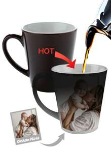 1pc Personalized Cone Color Changing Magic Mug, Mother's Day Custom Picture Mug, Holiday Gift For Mom, Birthday Gift, Color Changing Mug, Perfect Easter Gift For Him/Her, Unique Gift For Special Occasions, Personalized Photo Coffee Mug, Custom Camping Mug, Custom Christmas Gift, Personalized Anniversary Photo Mug, Perfect Gift For Family, Friends, Baby,Office Decor,Kitchen Essentials - Multicolor - View 7