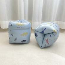 1 Pair Dinosaur Shape Inflatable Dual Air Bubble Design PVC Floating Arm Bands, Swimming Pool & Beach Accessories, Beach Essentials