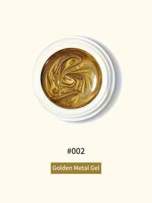 XEIJAYI 2pcs Metallic Painted Nail Gel Polish Nail Art Creative Elastic Metallic Painted Glue Painting Drawing Polish Emboss UV Gel Sculpture Design, Magic Mirror Effect, For Manicure DIY - 彩色 - 查看 2