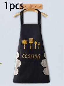 防水透气厨房围裙，带口袋，男女皆宜，款式时尚，易于清洁，厨房，浴室，家居，家居供应商