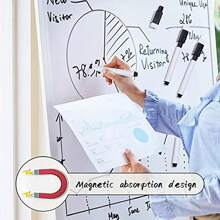Magnetyczne markery suchościeralne 10/20/40/50/100 szt. – pisaki do tablic suchościeralnych z cienką końcówką i gumkami, czarne markery o niskim zapachu do klasy/biura/domu, magnetyczne markery do tablic szklanych i metalowych, artykuły piśmiennicze