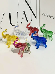 Creative Minimalist Crystal Animal Handcraft Decoration, Elephant Crystal Ornament For Wealth, Home Decor, Desk, Living Room, Hotel, Party, Back To School, Graduation, Birthday Gift
