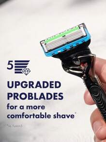 Gillette Fusion ProShield Men's Razor, 1 Handle + 1 Replacement Cartridge | Gillette Fusion ProShield Men's Razor Features FlexBall™ Technology, Contouring To The Face For An Incredibly Close And Comfortable Shave. The FlexBall™ Handle Technology Contours To The Face, And The 5-Blade Replacement Cartridge Provides An Almost Imperceptible Shave. - Fusion ProGlide 1 Handle + 1 Blade - 查看 4