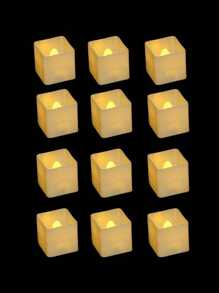 6/12 pièces Ensemble de Bougies Chauffe-Plat Jaune Chaude Haute Luminosité, Pile AG10 Intégrée, Peut Fonctionner En Continu Plus de 150 Heures, Convient Pour Halloween, Mariage, Prière, Cadeaux de Fête et Autres Occasions