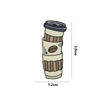 5pcs/Set Unique Imported American Coffee Logo Badge, Creative Cartoon Decoration Metal Brooch For Coat, Sweater