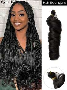 Music Festival 22inch Synthetic Heat Resistant Curly Hair Extensions French Curls Natural Wavy Water Wave Black Brown Rust Brown Gray Light Brown Multicolor Colorful Crochet Braid Hair High Temperature Loose Wavy Curls Braided Hair For Women Used Daily Holiday Party - Multicolor - View 14