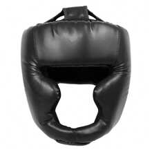 Boxing Headgear Sparring Headwear Guard Adjustable Head Protection For Boxing, MMA, Kickboxing - 黑色 - 查看 1