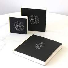 1 件，96 张，方形绘画素描本，硬封面空白绘画和素描笔记本，便携式艺术日记，旅行和日常绘画，120 克纸，母亲节，妈妈的礼物 - 單件 - 查看 2