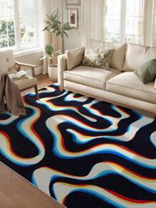 Tapis imprimé coloré en matériau à boucle, lavable en machine, convient pour le salon, la chambre, la cuisine, le patio, le tapis décoratif de terrasse, le paillasson, tapis d'entrée sécuritaire pour les animaux de compagnie et les enfants