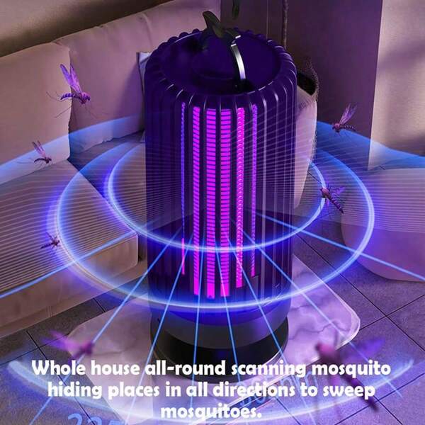 SOKANY USB Powered Silent Mosquito Repellent Lamp - Purple Lighting, Dual Sensor Technology, Wide Coverage, ABS Material, For Outdoor And Bedroom Use