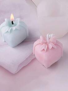 1 Stück herzförmige Silikon Form mit 3D Schleifendesign, geeignet für DIY Kerzen, Seifen, Harz-Handwerke, Valentinstag Geburtstaggeschenke, Heim-Spa-Handwerke und Dekoration