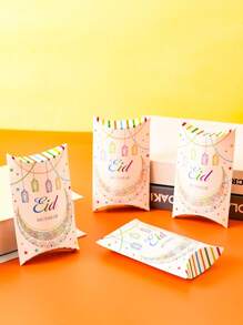10/20/40 piezas Cajas de regalo con forma de almohada con estampado de luna y estrellas para fiesta festiva, fiesta de boda, decoración de fiesta