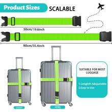 1 szt. Spersonalizowane paski do bagażu, niestandardowy pasek do walizki z haftowanym imieniem, regulowany pasek do walizki zapewniający bezpieczną podróż, łatwa identyfikacja bagażu